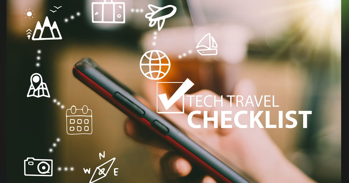 Tech Travel Checklist Image