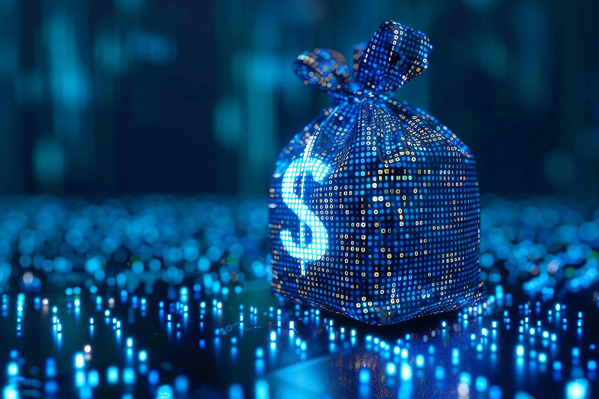 Blue Money Bag Image