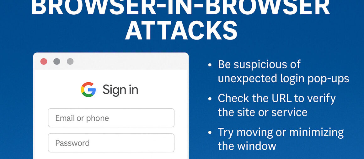 Watch Out for Browser-in-Browser Attacks: The Pop-Up That Isn’t What It Seems