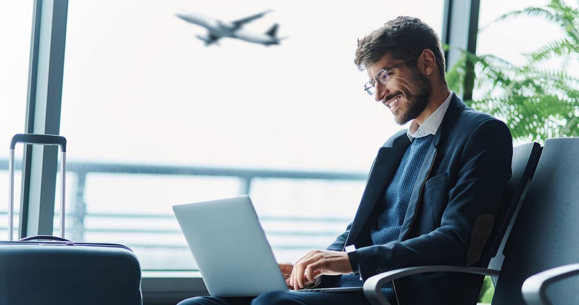 Man Laptop Airport image